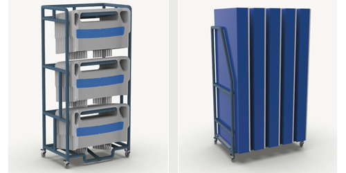 Hospital Storage and Mattress Trolley by Polymedic