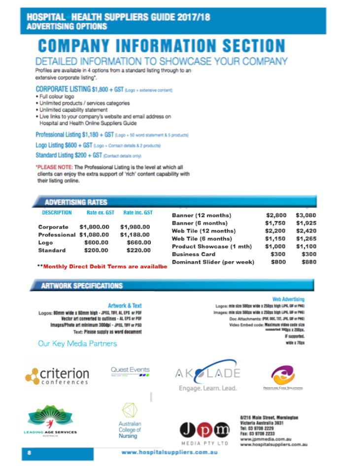 Hospital Suppliers Media Kit page 5